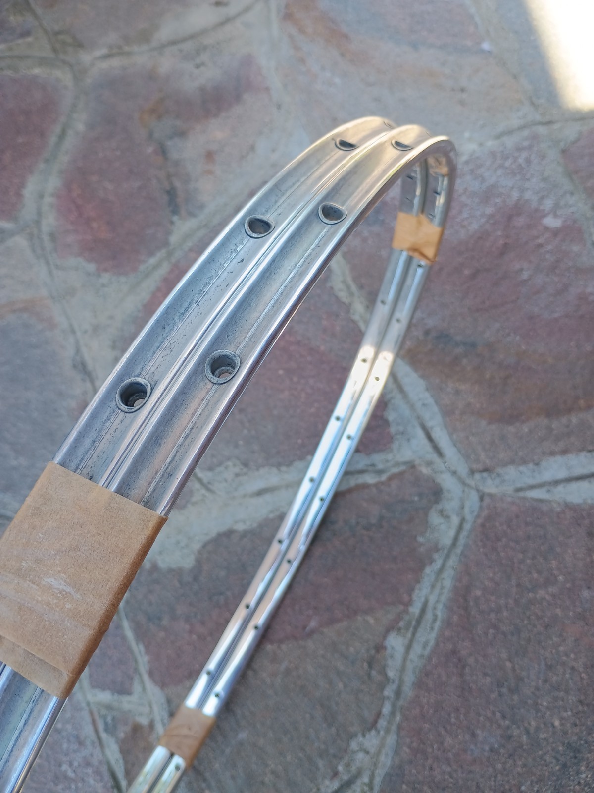 Vintage Nos Fiamme Yellow Label Silver Pair Rims 28h New X Tubulars Rims New