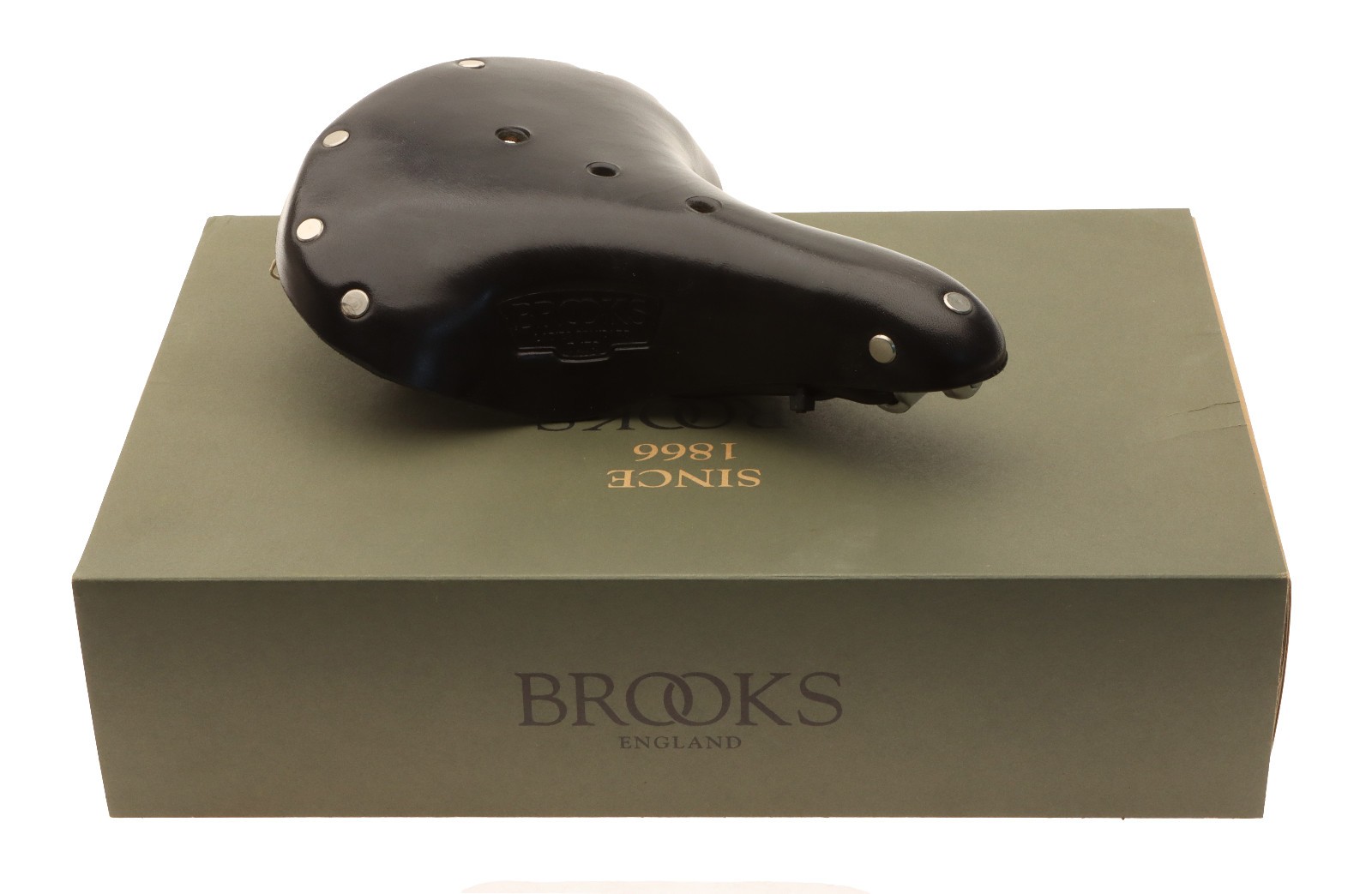 Brooks B17 Short Saddle Steel Rails Hard Leather Cover Black NEW NOS