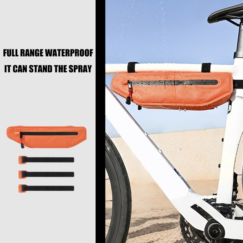Impermeable Biking Storage Bag Having Secure Attachments And Easy Access