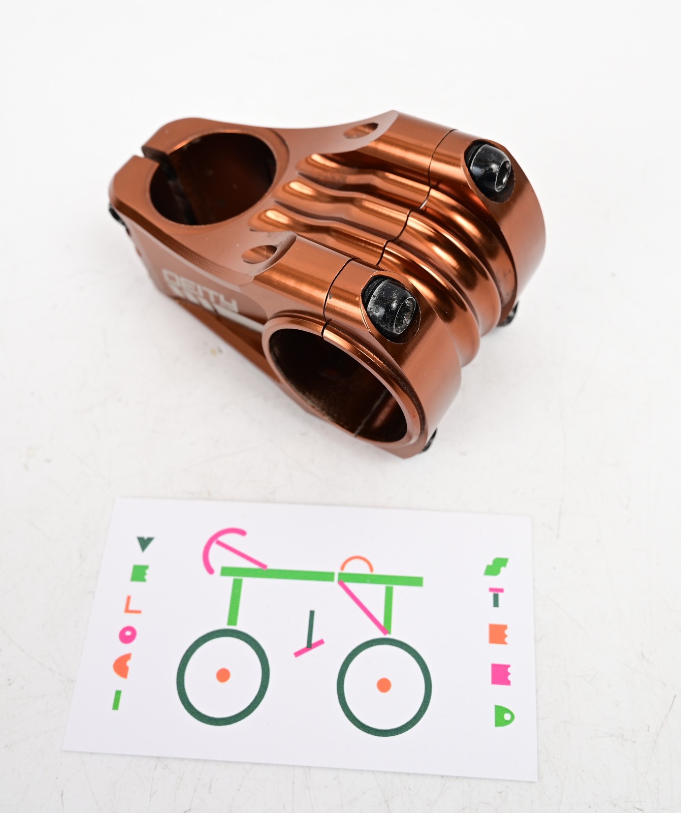Deity Components Copperhead MTB Bike Stem – 50mm, 35mm Clamp, 1 1/8″, Bronze