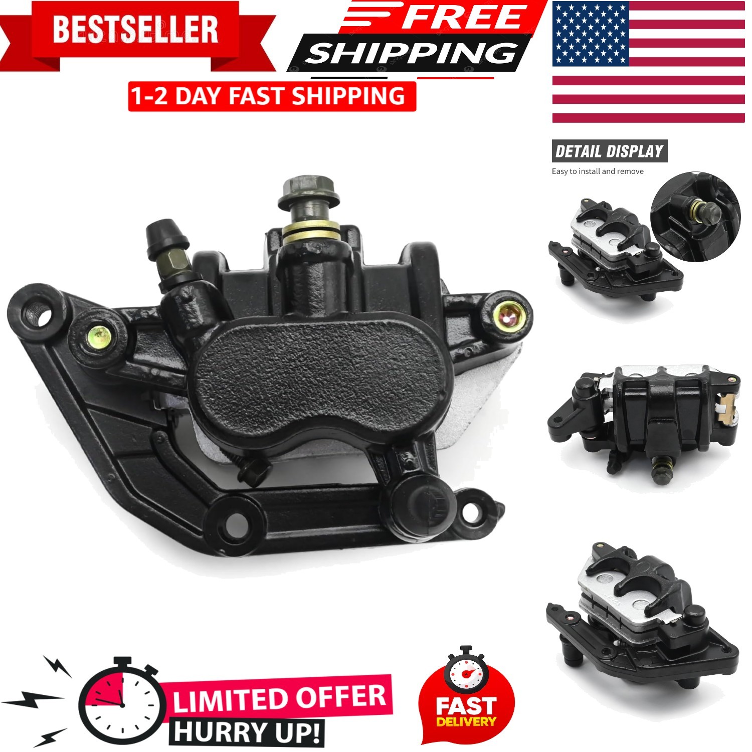 Front Disc Brake Caliper, Replacement for Honda Shadow VT600C/CD VF750C/CD