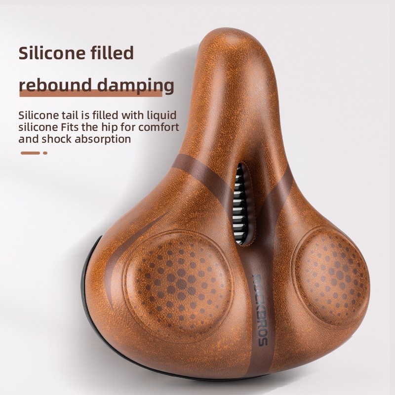 ROCKBROS Bike Seat Comfort Wide Gel Padded Bicycle Saddles Breathable Waterproof