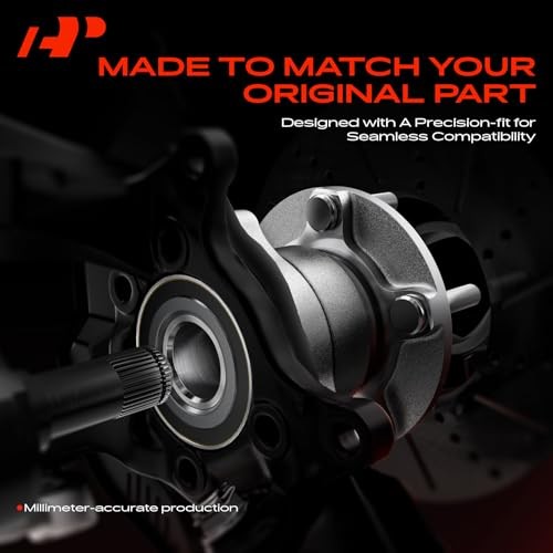 2 x Front Wheel Bearing and Hub Assembly with 6-Lug 2Pc For RWD 2-Wheel ABS