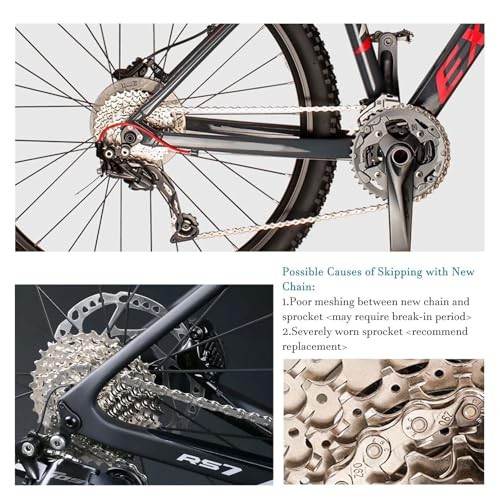 Universal 6 7 8 Speed Bike Chain, Nickel Plated Anti-Rust Chain for Silver