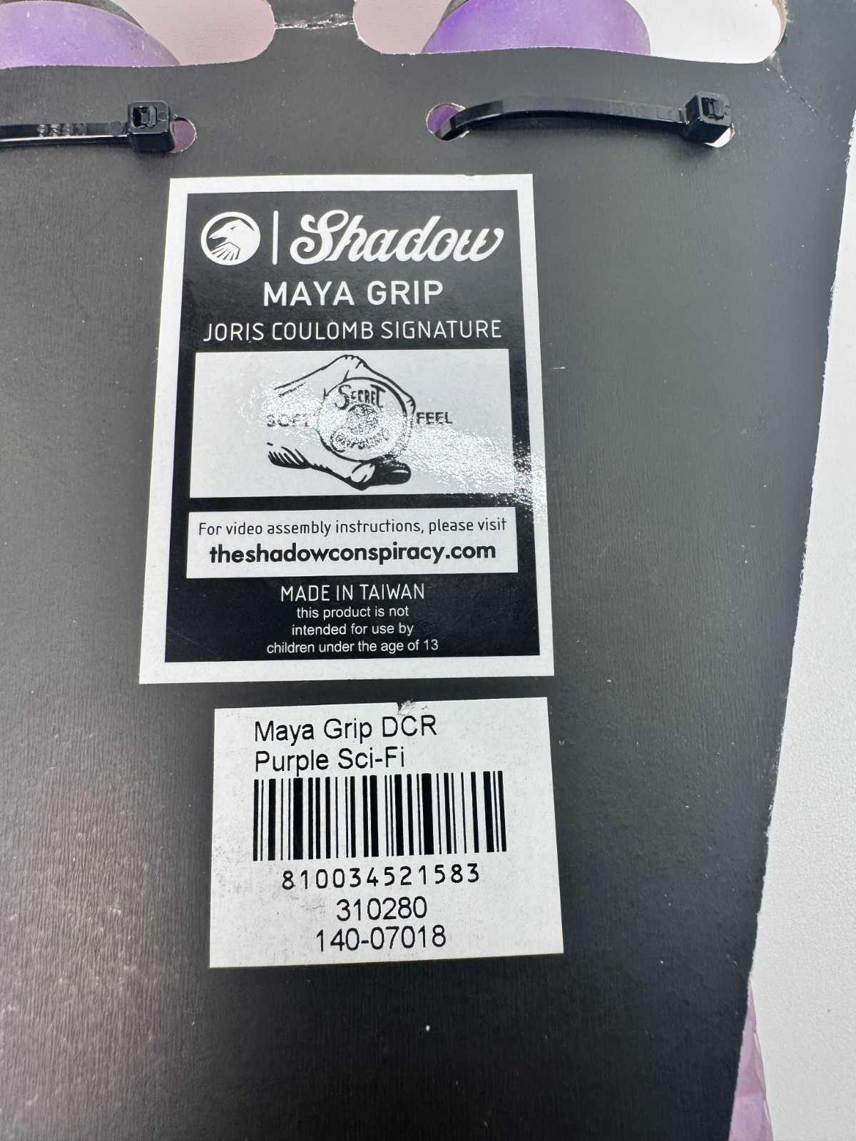 SHADOW CONSPIRACY MAYA BMX BIKE BICYCLE GRIPS + BAR ENDS SUBROSA Purple NEW