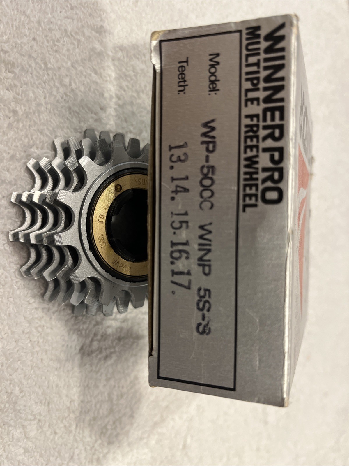 NOS Suntour Winner Pro 5 Sp. Freewheel 13,14,15,16,17 corn cob. L’eroica. Rare
