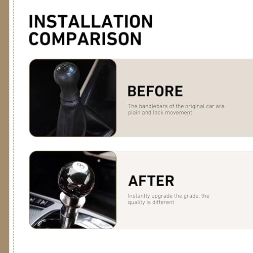 Shift Knob Manual Gear, Black 8 Ball Gear Shift Knob, Acrylic Gear Shifter