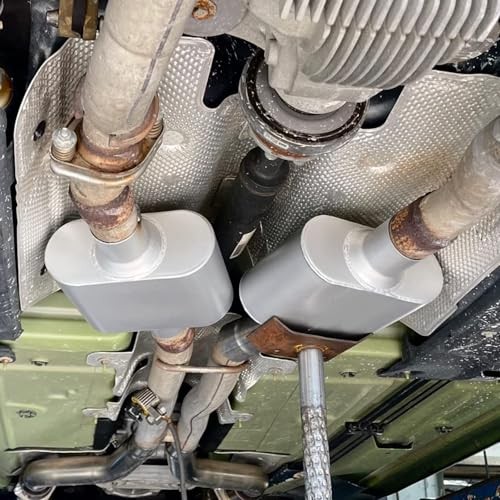 2.5″ Universal Exhaust Muffler, Premium Stainless Steel 2.5″ Center In/Out