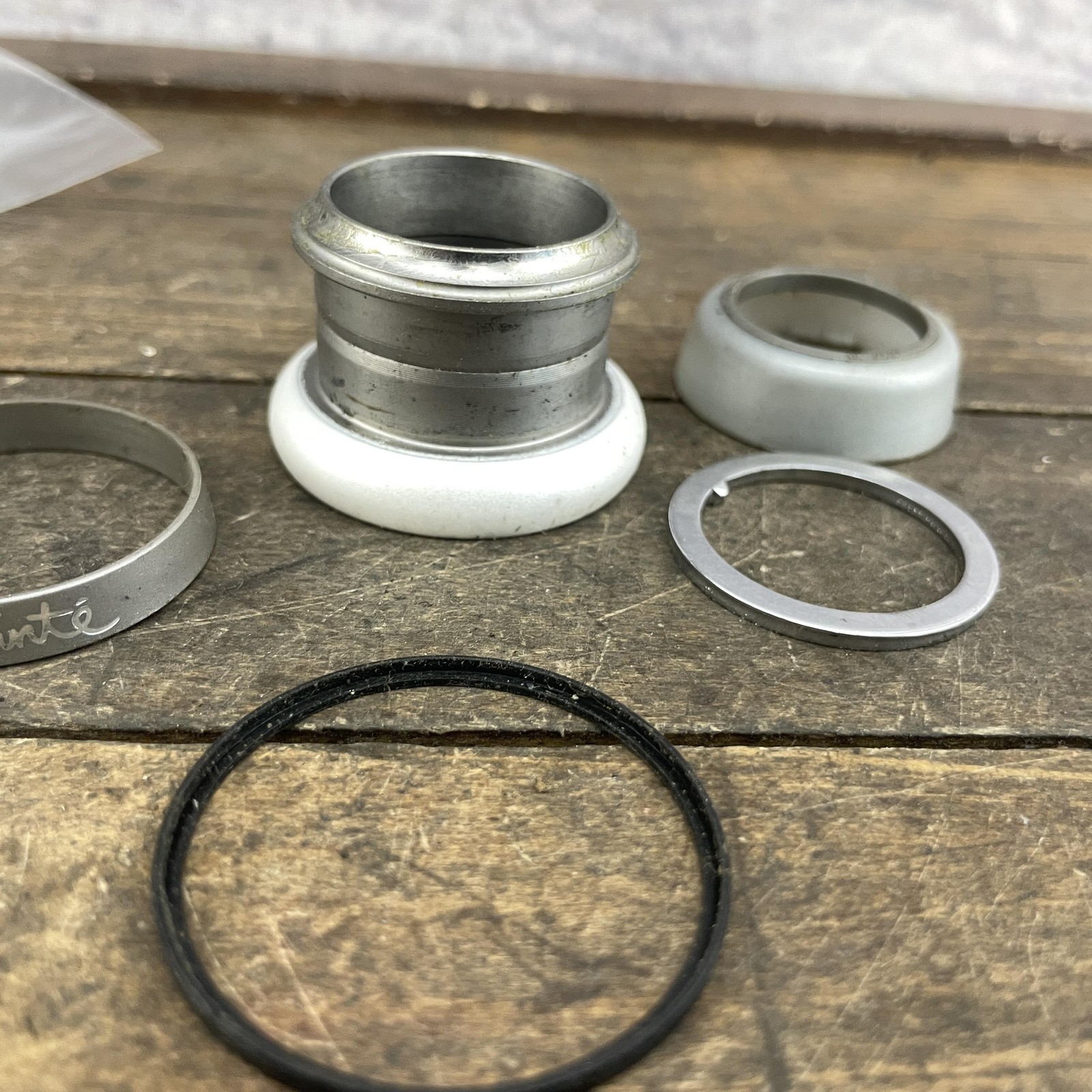 Vintage Shimano Sante 1 inch Threaded Headset PARTS Cover Trim Spacer Cups White