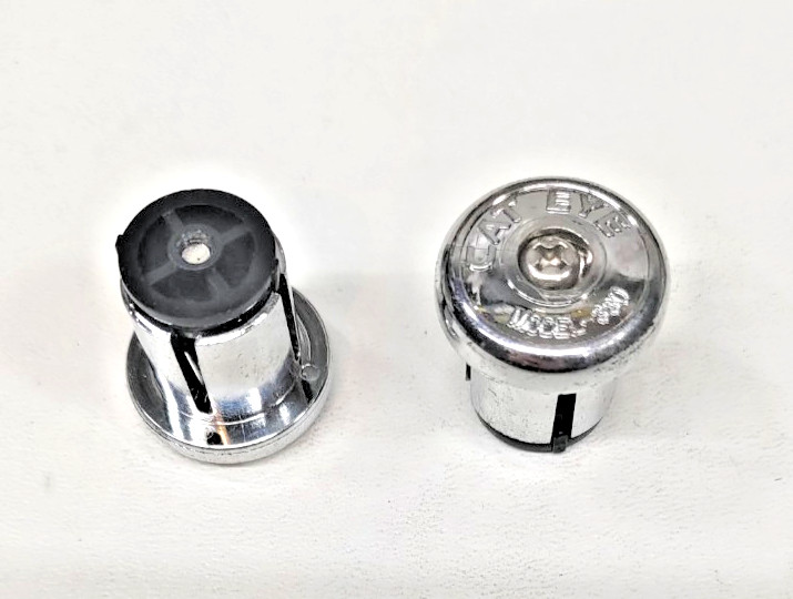 Cat Eye Chromed Plastic Expansion Bar End Plugs See Description for Fit – NOS