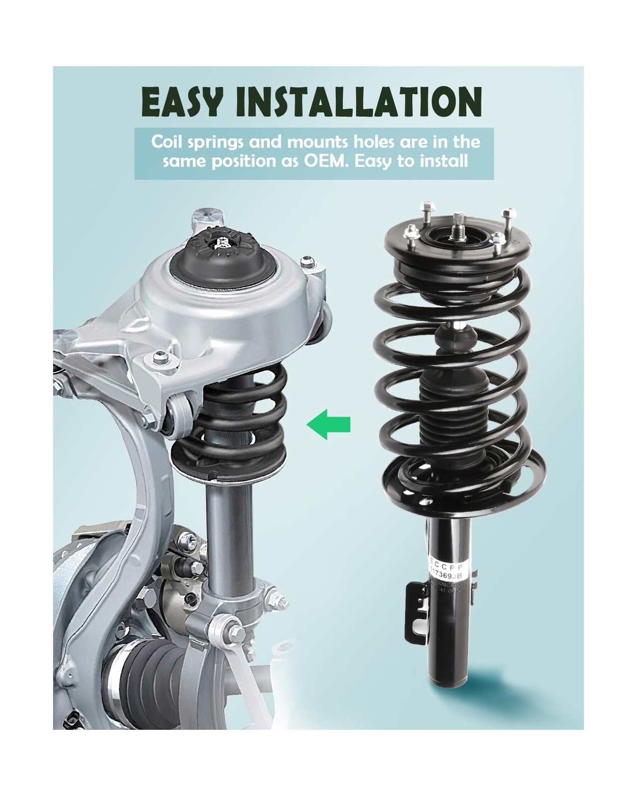 SCITOO Front Pair Strut & Spring Complete Assembly Compatible with 2008-2009 …