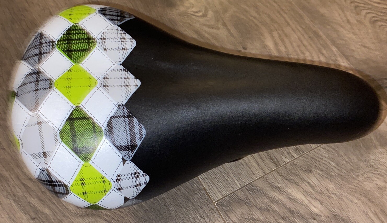 Kids Bike Seat Bike Saddle Black Geometric Cushion Comfort Pad Waterproof New
