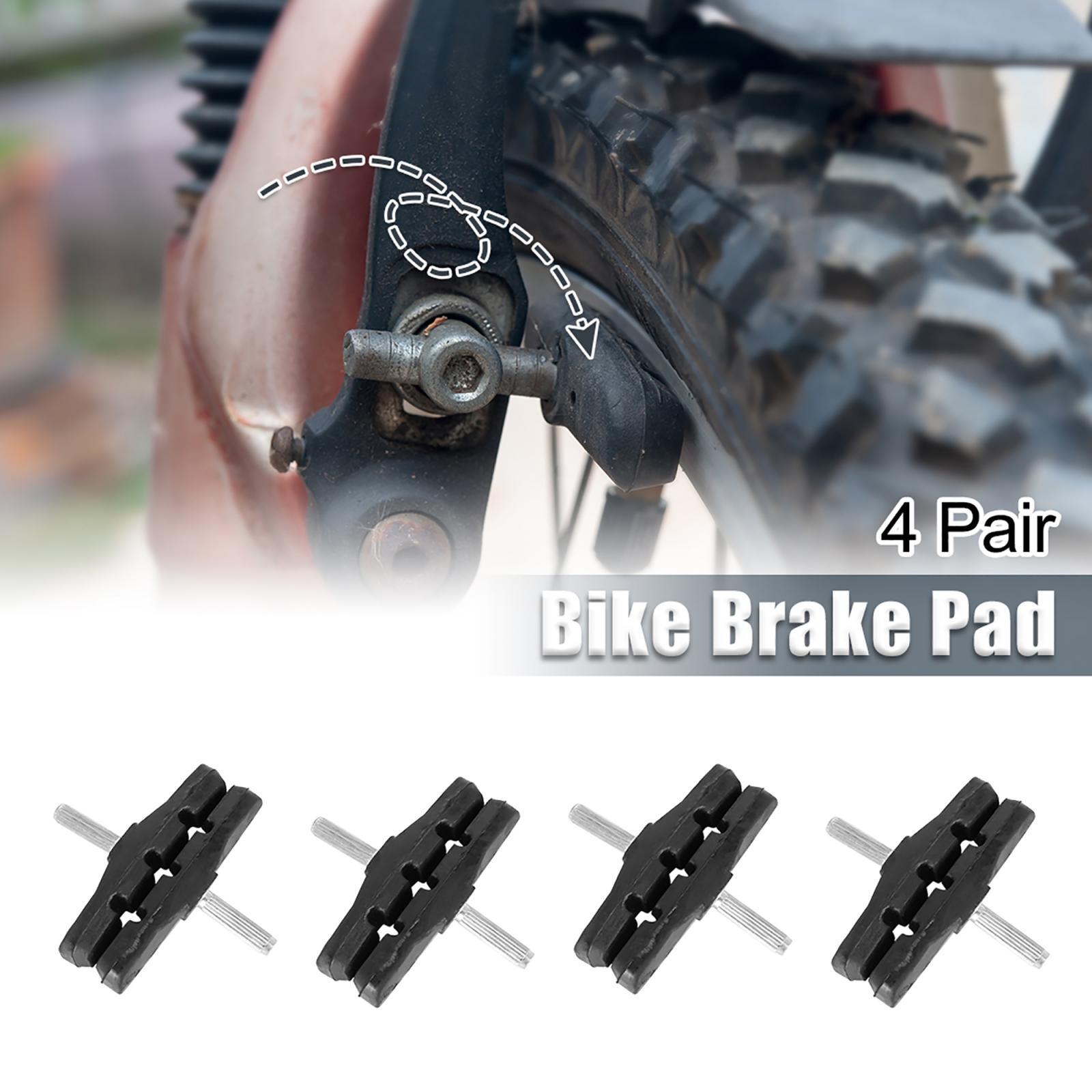 4 Pair Cantilever Bike Brake Pads Threadless Post Mountain Bike MTB 70mm Black