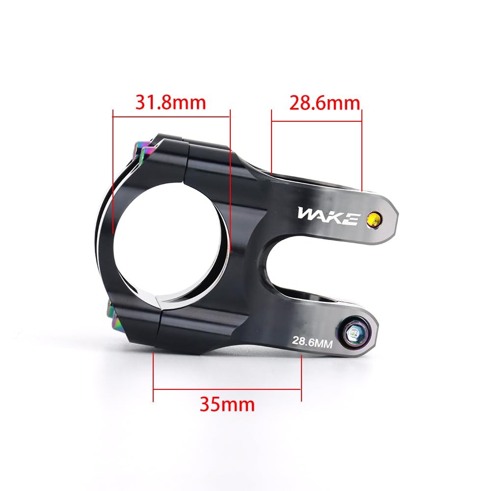 Stem 0 Degree MTB Short Handlebar Riser Stem Bicycle Part Black Titanium