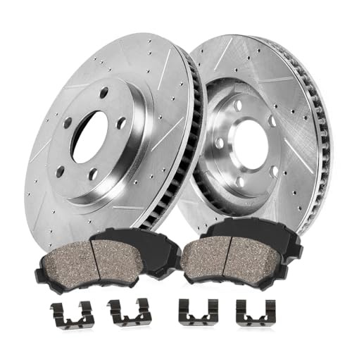 Rear Brake Kit For Kia Rondo 2007-10 – Drilled & Slotted Disc Rotors with