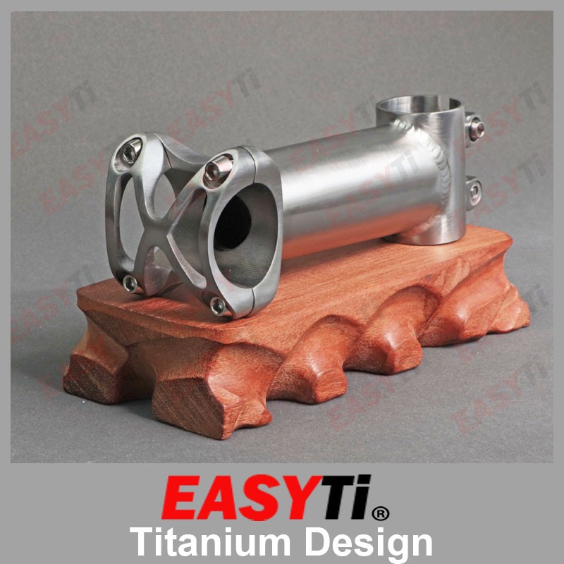 EasyTi Titanium Bicycle Stem 1 inch 31.8mm 5º XC DH MTB Road Bike Stem 50-120mm