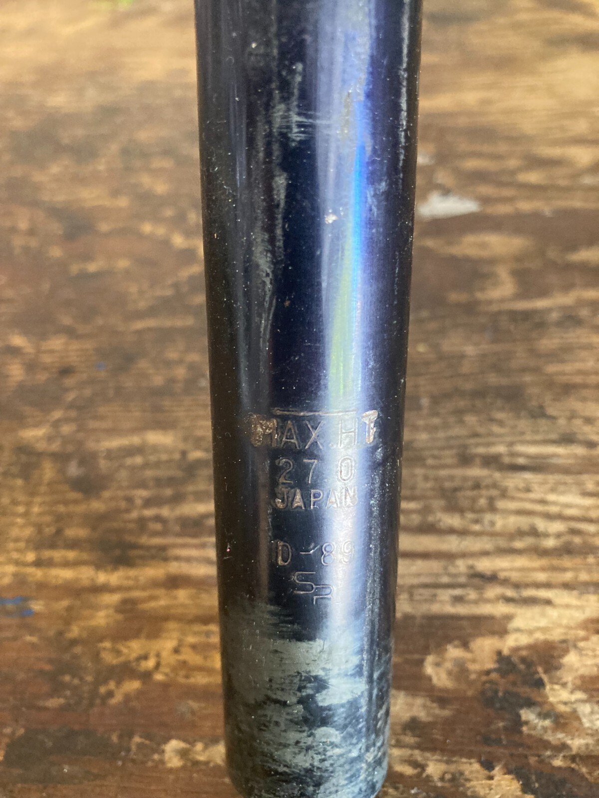 Vintage SR Sakae Black Seatpost 27.0 275 mm Length 90s MTB Touring Bike Japan