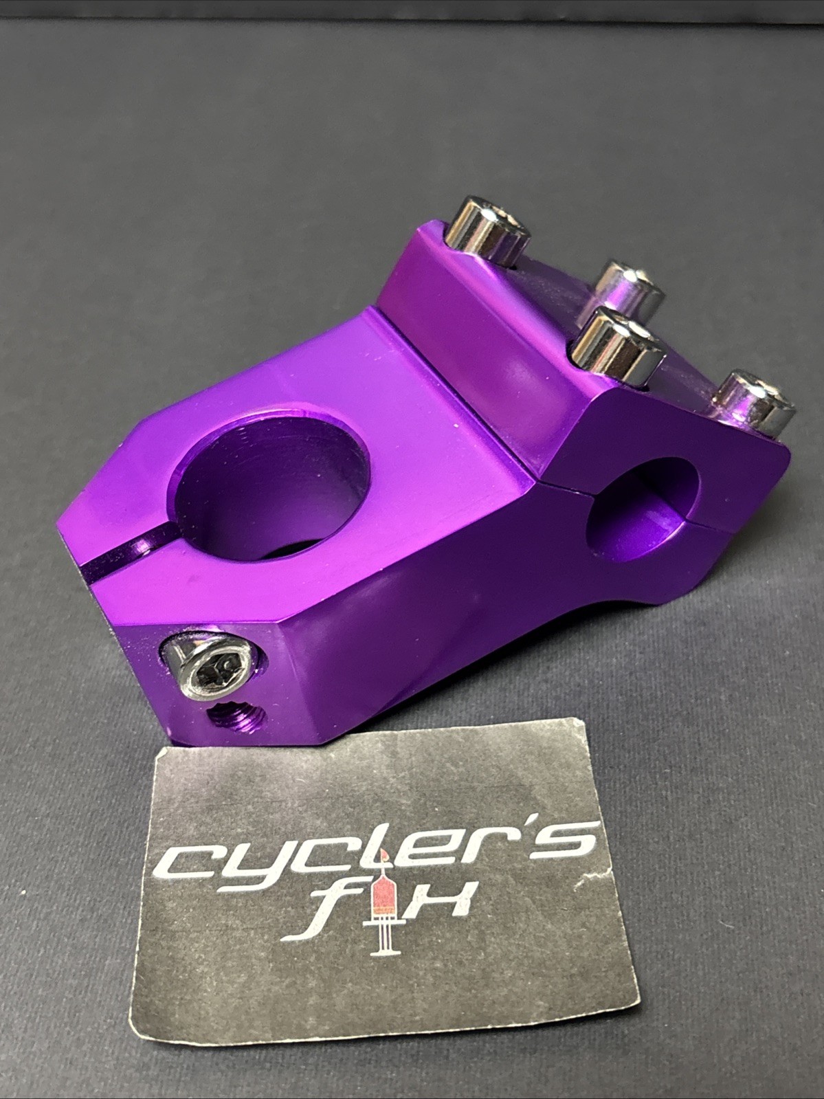 Anodized Purple Bmx 1 1/8” Threadless Alloy 22.2mm Top Load Stem Bike Freestyle