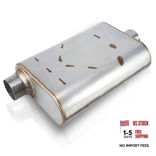 2.5″ Offset inlet/Center Outlet Universal Exhaust 2.5″ Offset In/ Center Out