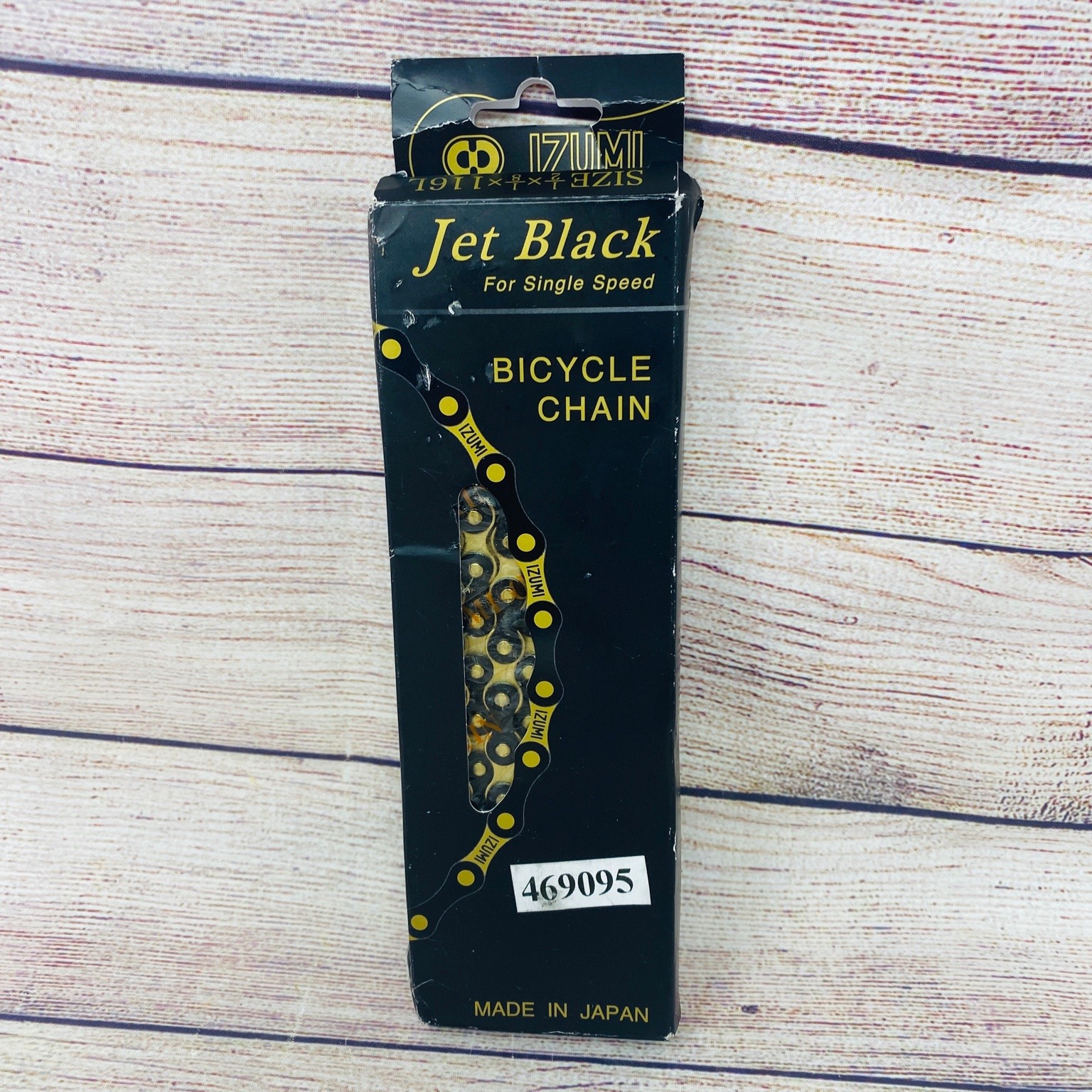 IZUMI Jet Black Bicycle Chain 1/2″ x 1/8″ Single Speed Made in Japan – New!