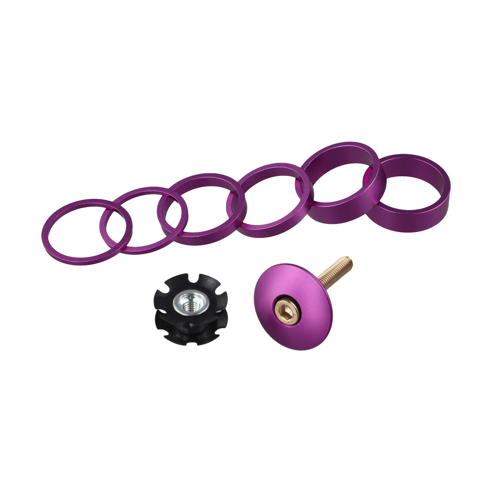 Bike Headset Washer Bicycle Front Fork Stem Spacers Ring Gasket Set Blue Gold