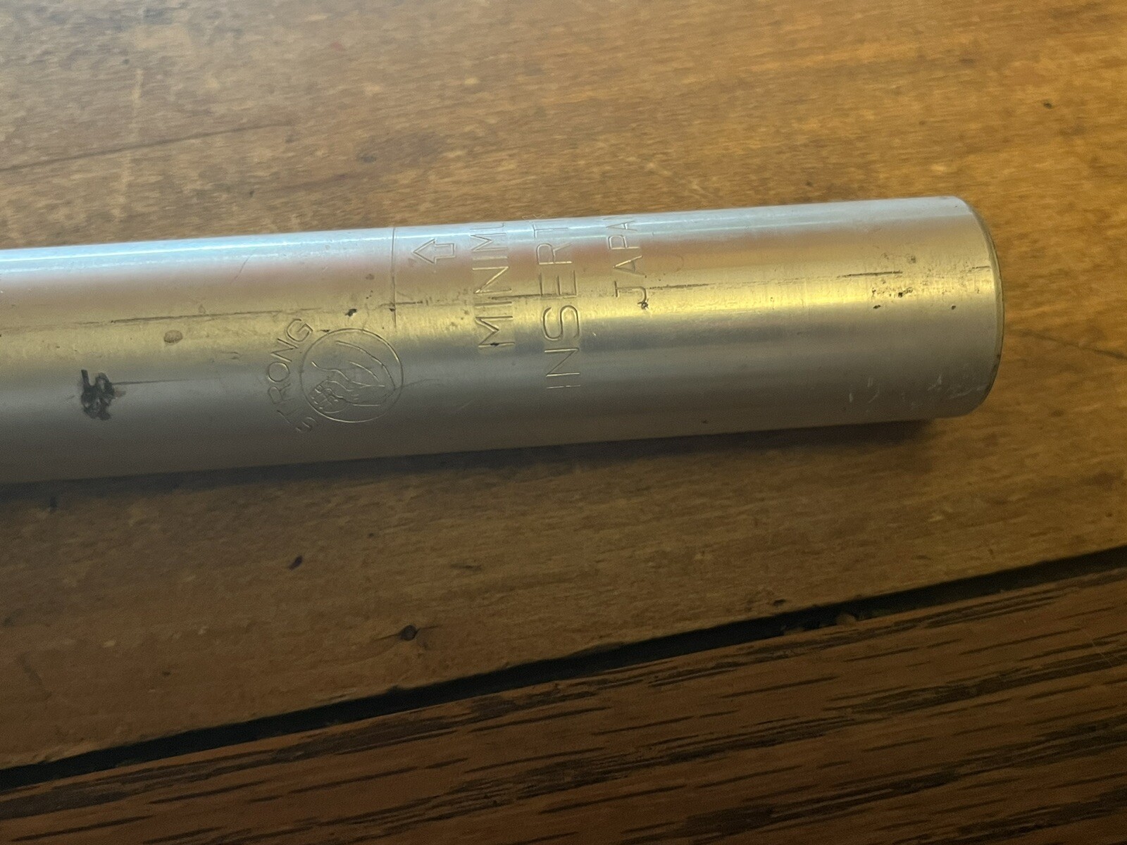 Vintage Strong Seat Post +Clamp 25.0 Insertion Diameter 9.5” Length 70s 80s Ross