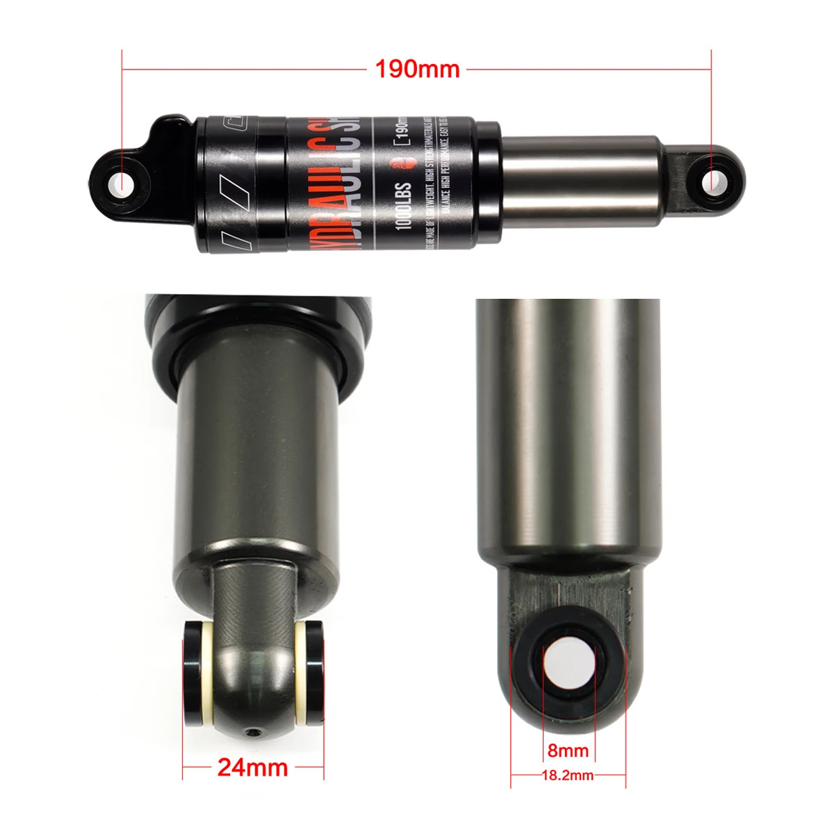120/125/150/165/190/200mm Mountain Cycling Hydraulic Frame Air Shock Absorbers