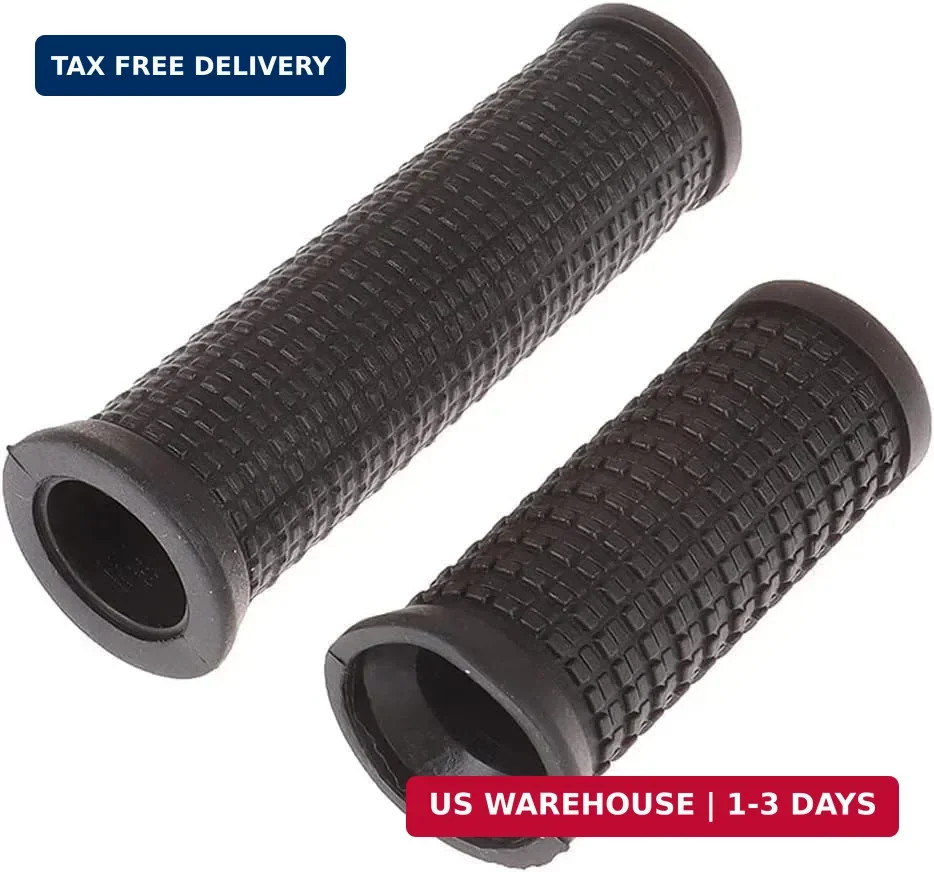 2PCS Bike Long/Short Handlebar Grips for Twising Shifter, Shockproof 1, Black