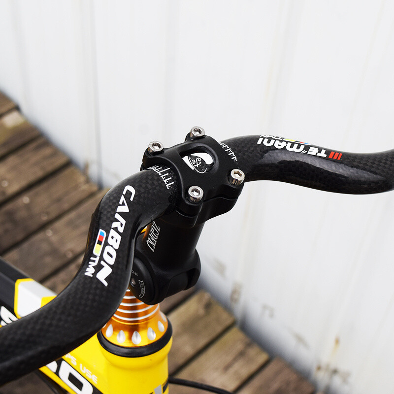 25.4/31.8mm Full Carbon Handlebar MTB Folding Bike Riser Bar 600-740mm Rise 55mm