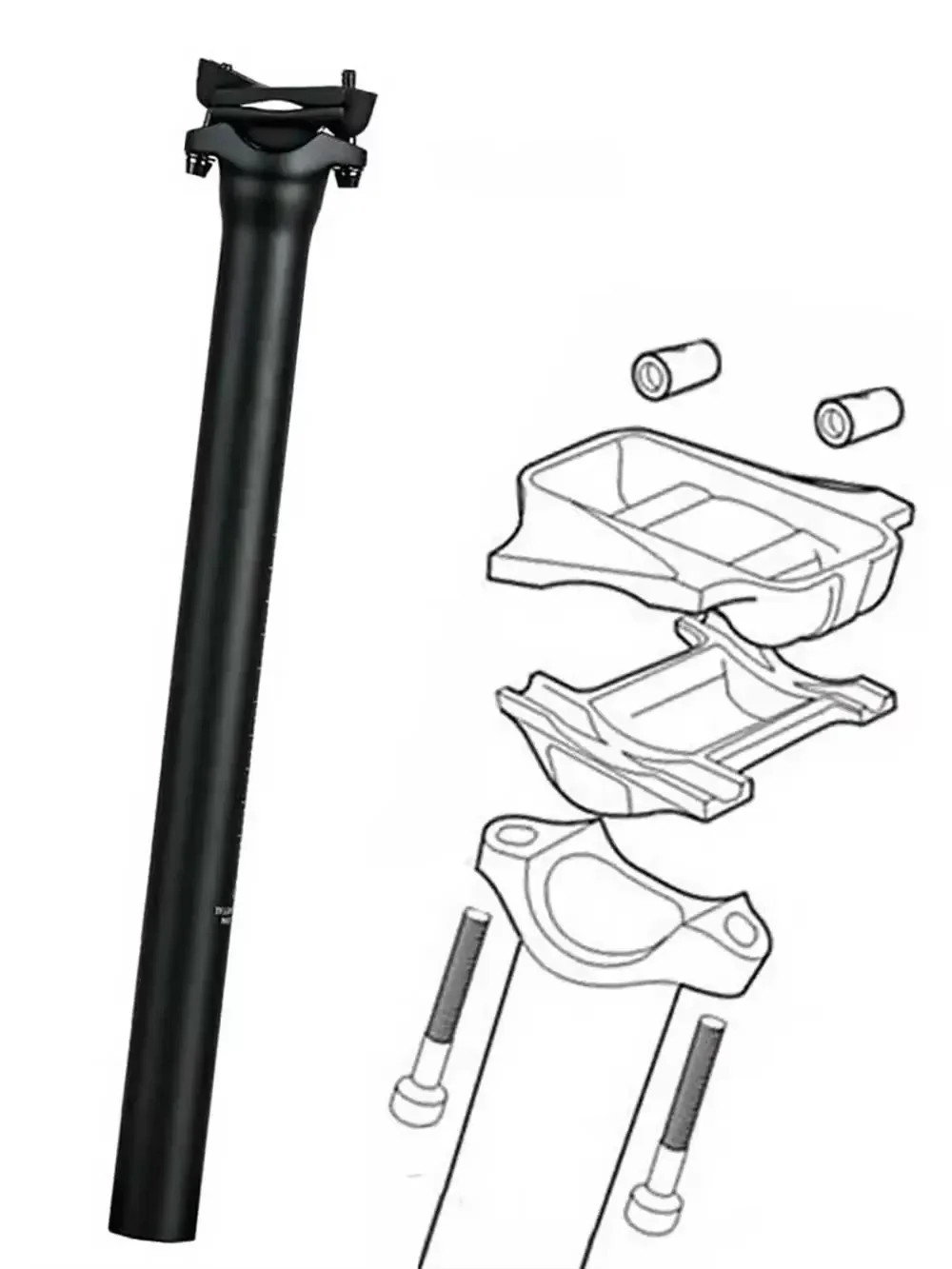 ELITA ONE Bicycle Seat Post Carbon Light 25.4/27.2/30.9/31.6mm MTB/Road Bike Sea