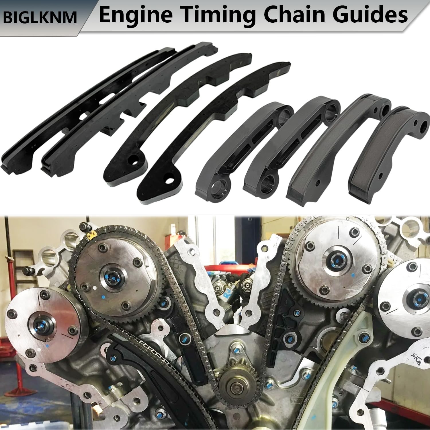BIGLKNM Tensioner & Timing Chain Guides & Oil Pump Compatible with…