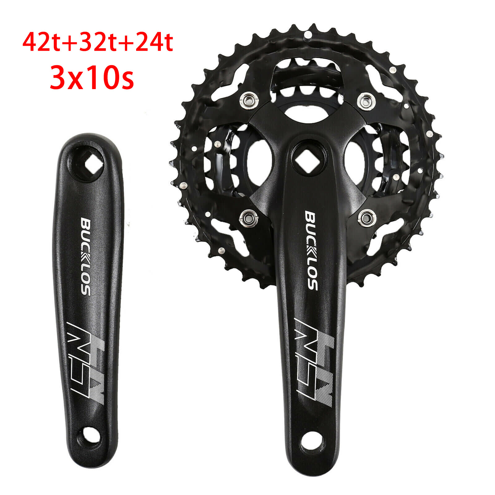 104/64BCD MTB Bike Triple 24/26/32/38/42T Chainring For 2/3×10 Speed 170mm Crank