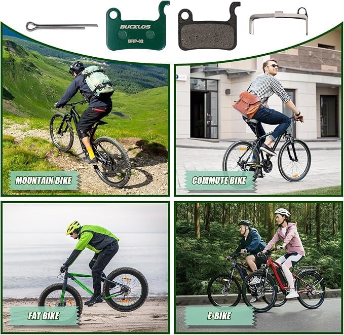 Bike Disc Brake Pads – Bicycle Disk Brake Pads for Zoom/Shimano Ceramic（4PC）