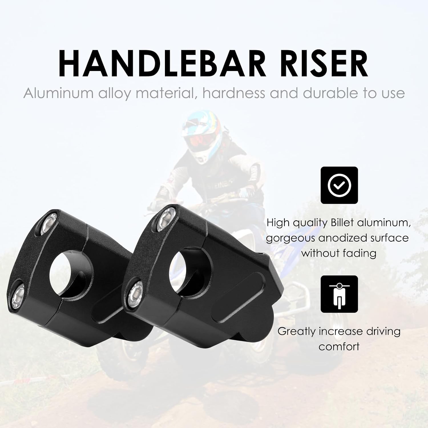 7/8″ Universal Handlebar Bar Risers Motorcycle Bar Clamps 7/8″ Bar For Motorbike
