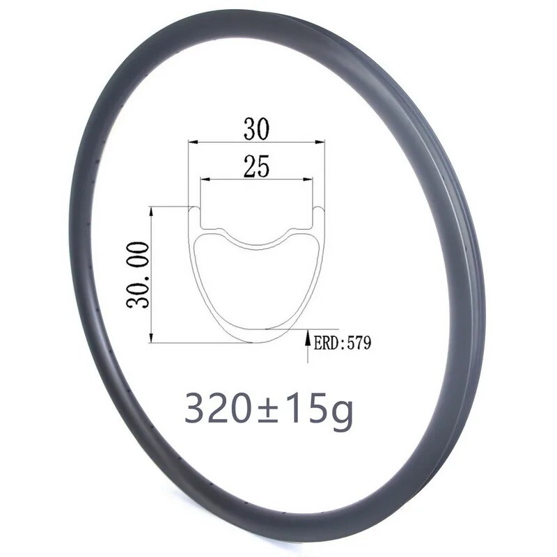Super Light 29ER Carbon Mountain Bike Rims Asymmetrical Tubeless Bicycle Wheels