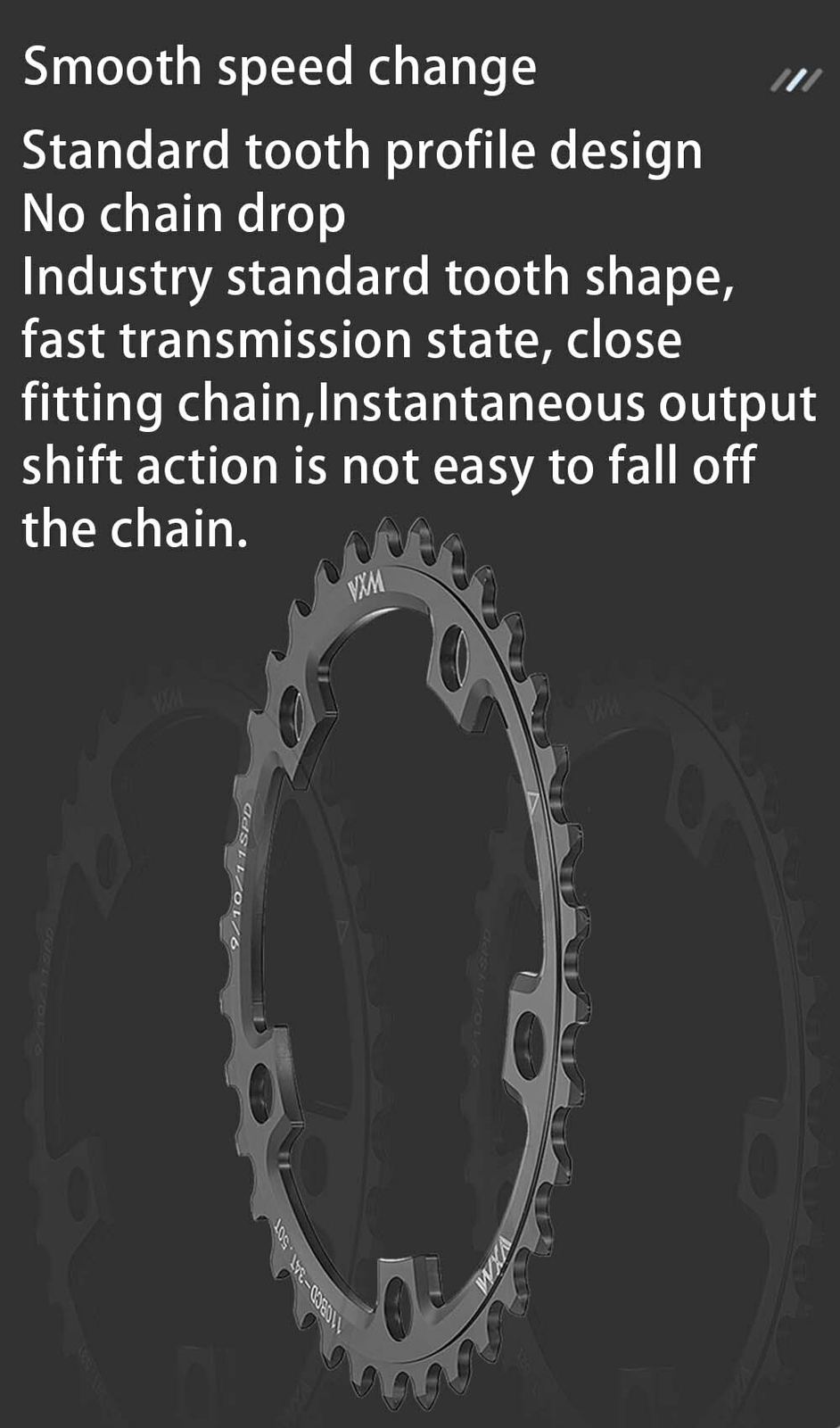 VXM Bicycle Chainwheel Chainring 110BCD 50-34T 52-36T 53-39T Folding bike parts