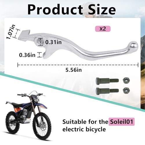 Left and Right Lever Handbrake Compaitble with Tuttio Soleil01 E-Bike, 1 Pair