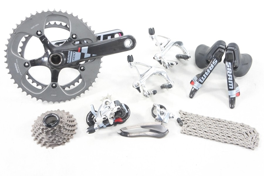 SRAM RED 2x10s Mechanical Groupset Rim Brake Crank 167.5mm FD RD BR CS EX Cond