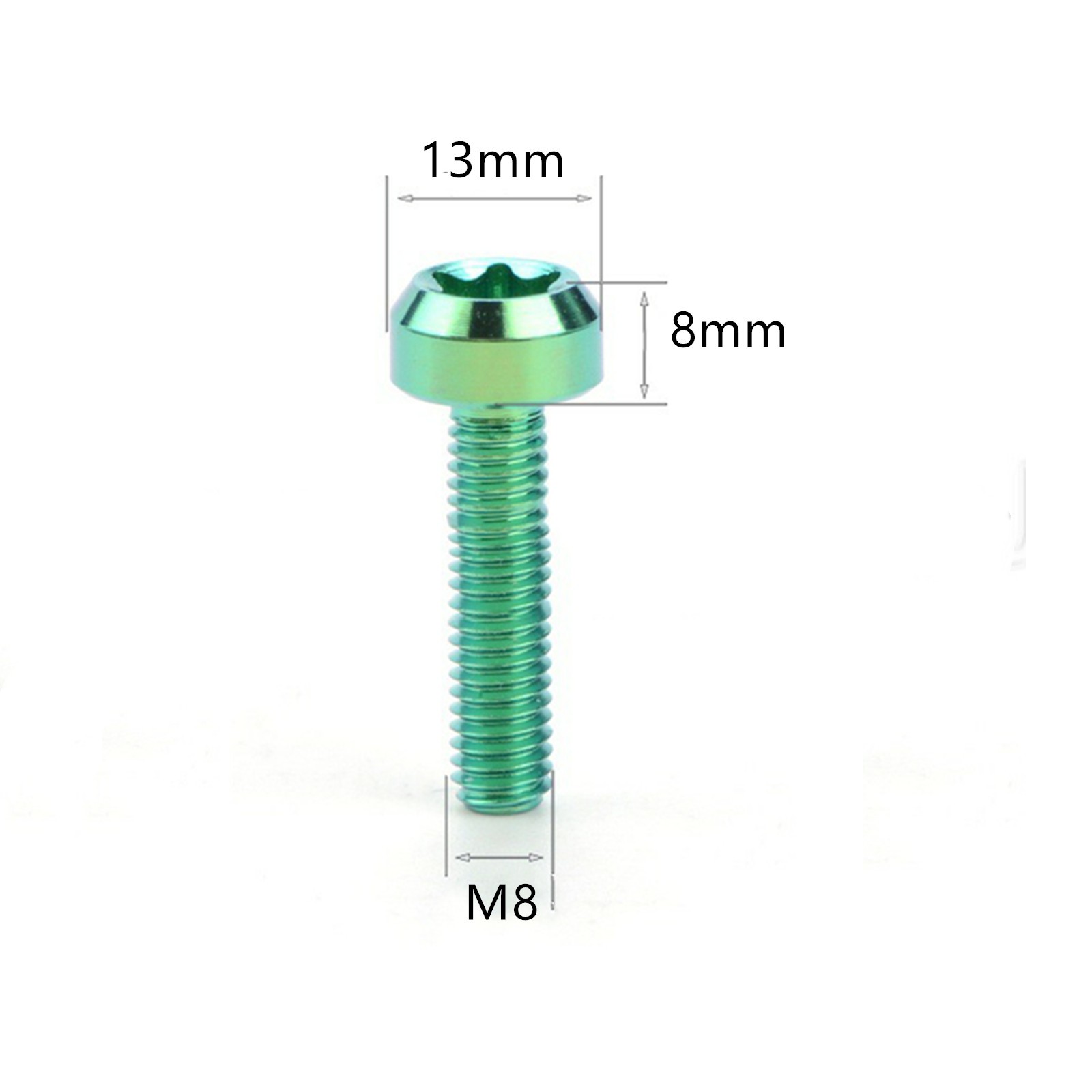 Titanium Bolt M8x10 15 20 25 30 35 40 45 50mm Round Torx T40 Head Screw Grade 5