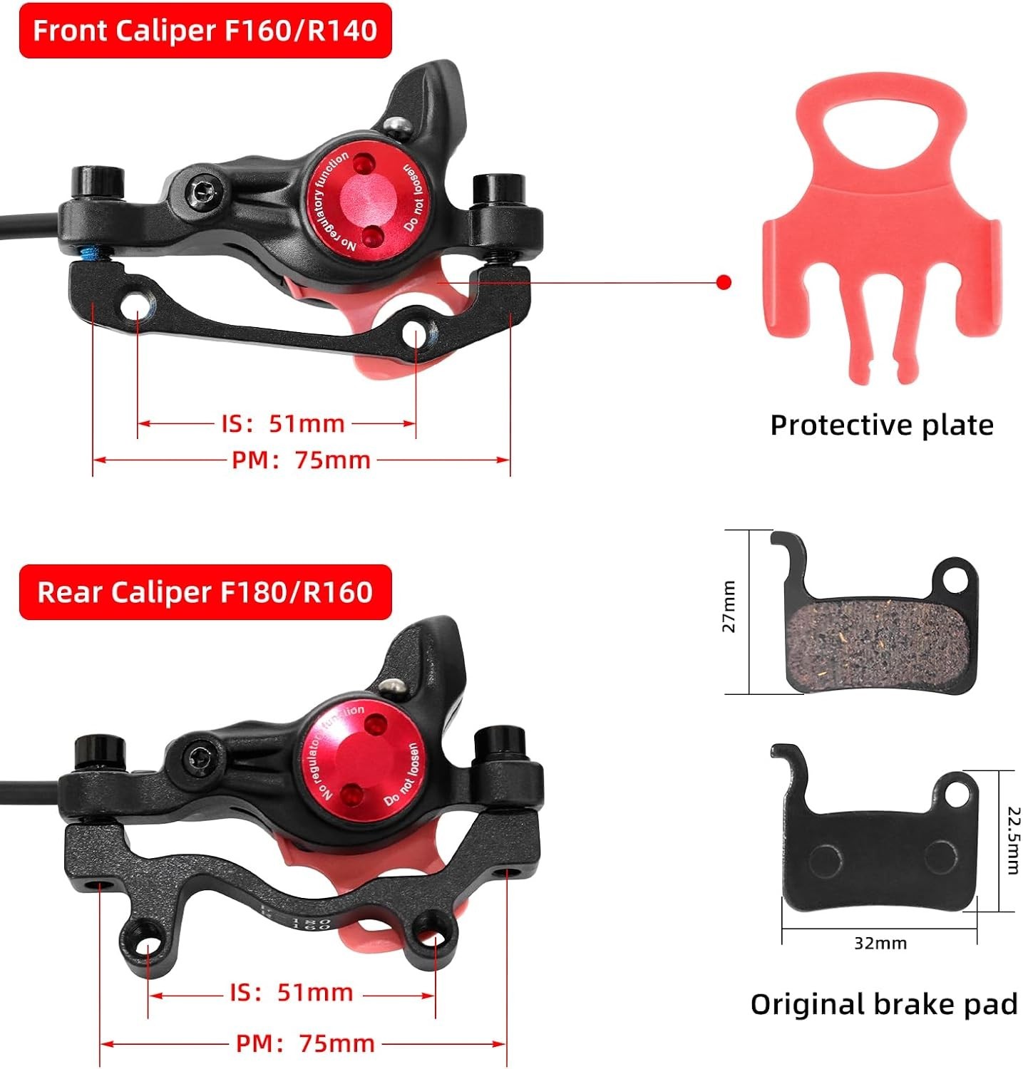Z00M HB875E Ebike Hydraulic Disc Brake Set, Electric Power-Off Hydraulic Brak…