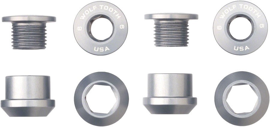 1x Chainring Bolt Sets – Wolf Tooth 1x Chainring Bolt Set – 6mm, Dual Hex