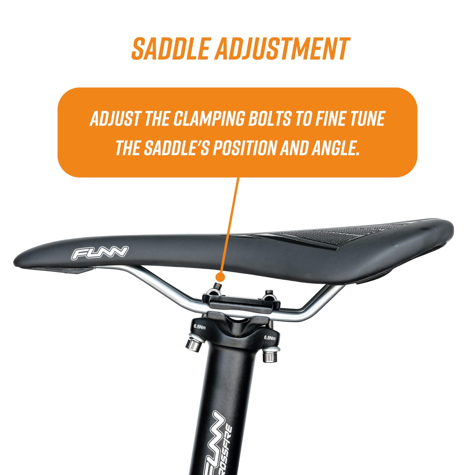 Funn Crossfire Bike Seat Post, Length 350mm, Diameter 27.2mm, Aluminum Alloy …