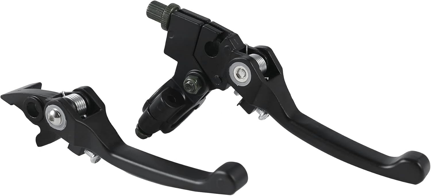 Lightweight and Easy to Install Black Aluminum Clutch Brake Lever for Motorbikes