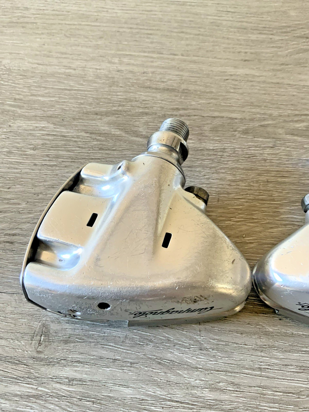 CAMPAGNOLO C-RECORD CLIPLESS PEDALS SGR 9/16 SILVER NO CLEATS