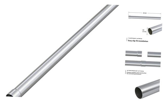 Straight Exhaust Pipe 2.5″ OD, 304 Stainless Steel 48″ Long 2.5″ OD Straight
