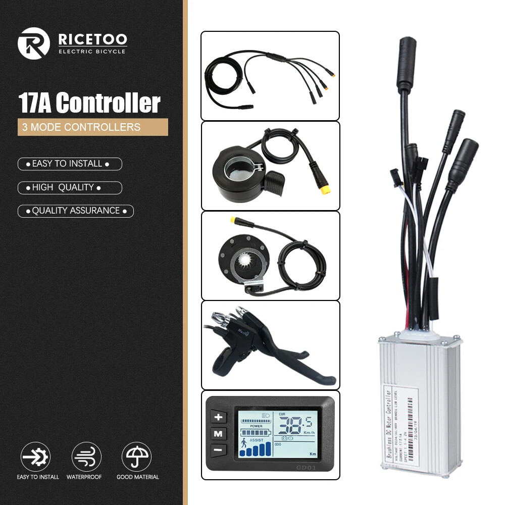 E-Bike 3 Mode Controller Motor Brushless Controller 250W-1000W with LCD Display