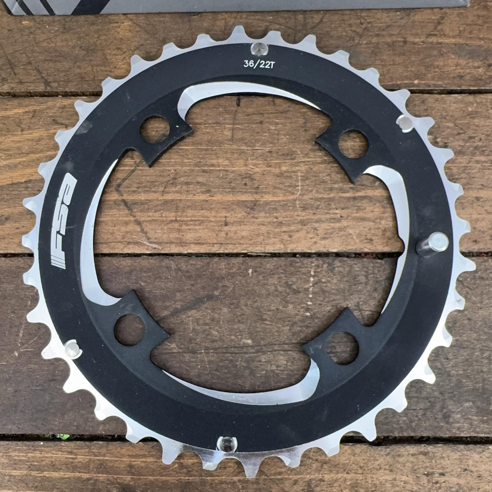 FSA 36T Chainring 96 BCD 4-Arm Black Aluminum MTB 11 Speed 36 Tooth Afterburner