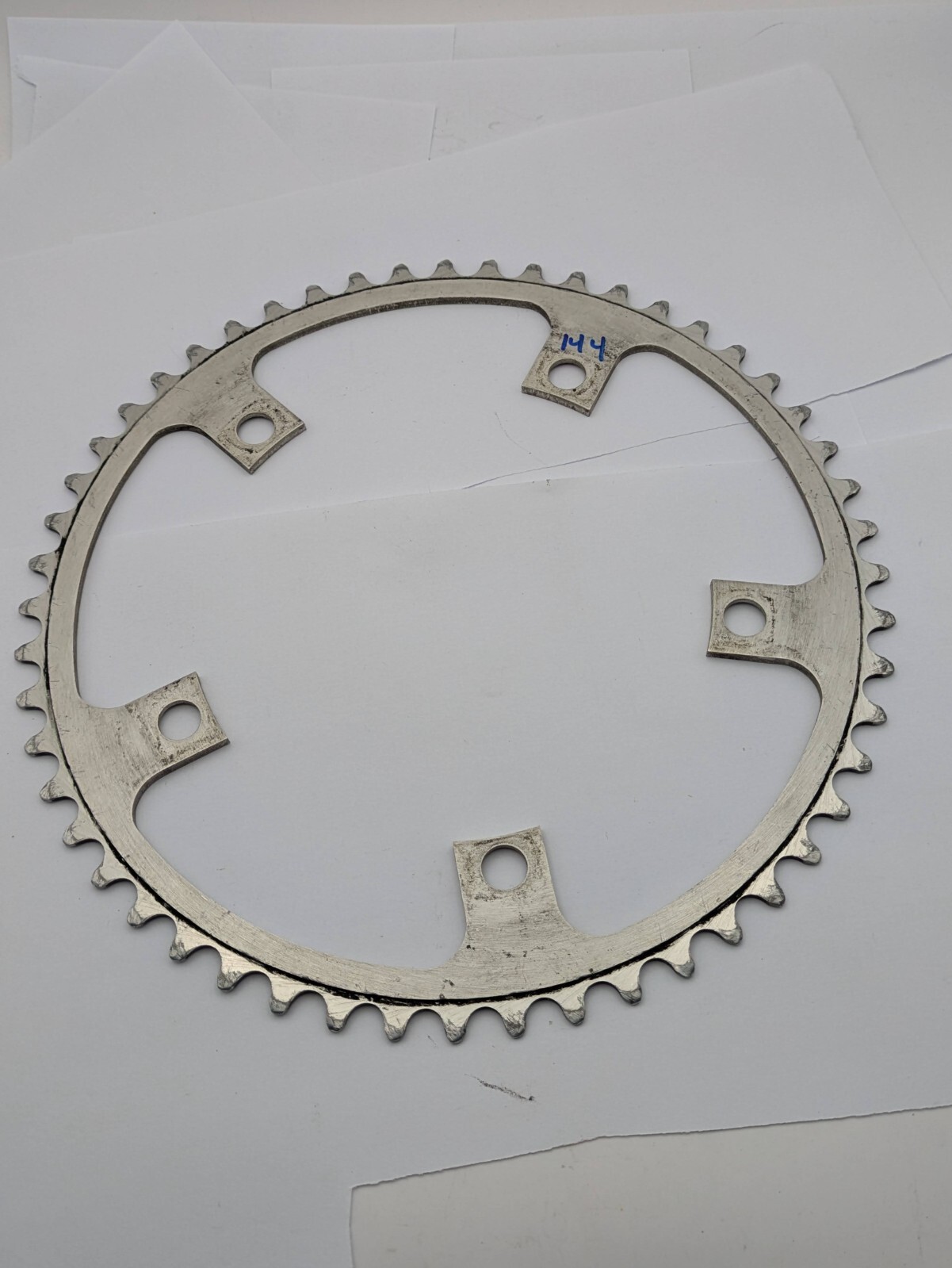 OFMEGA AVOCET 52 TOOTH 52T ALUMINUM CHAINRING 144MM BCD SILVER 5-ARM