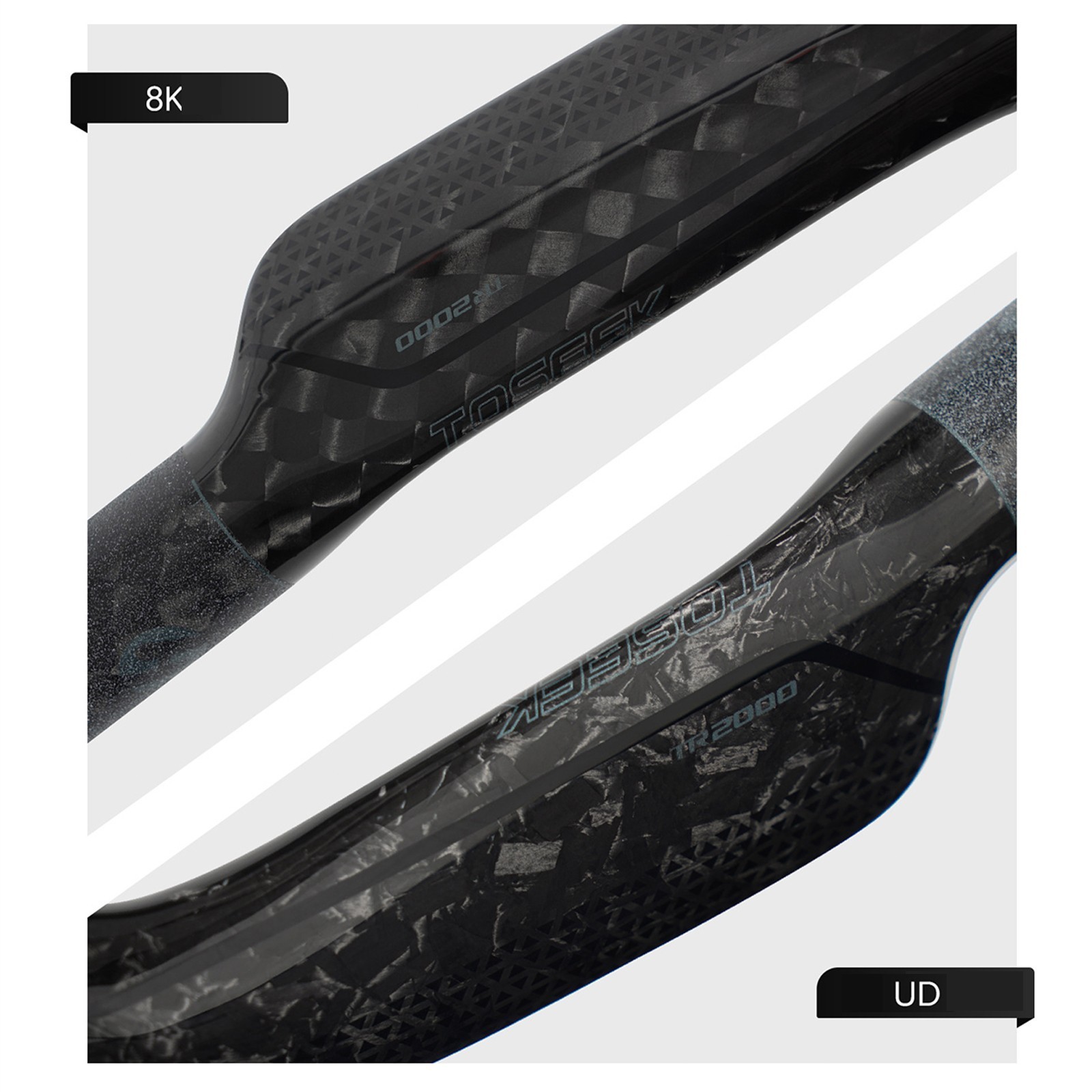 Carbon Fiber Bicycle Handlebar 8K Racing Road Bike Handle Drop Bar 31.8 x 420 mm