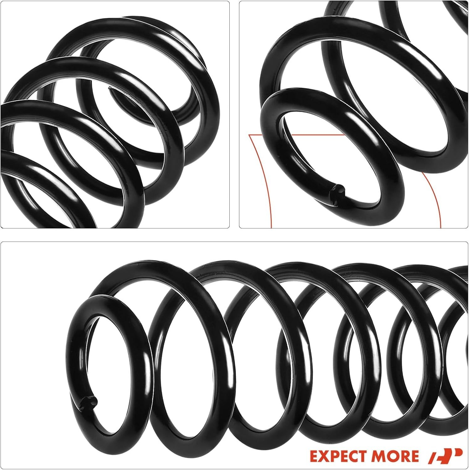 2Pcs Rear Suspension Coil Spring Set Compatible with Audi A4 Quattro 2009-2012,